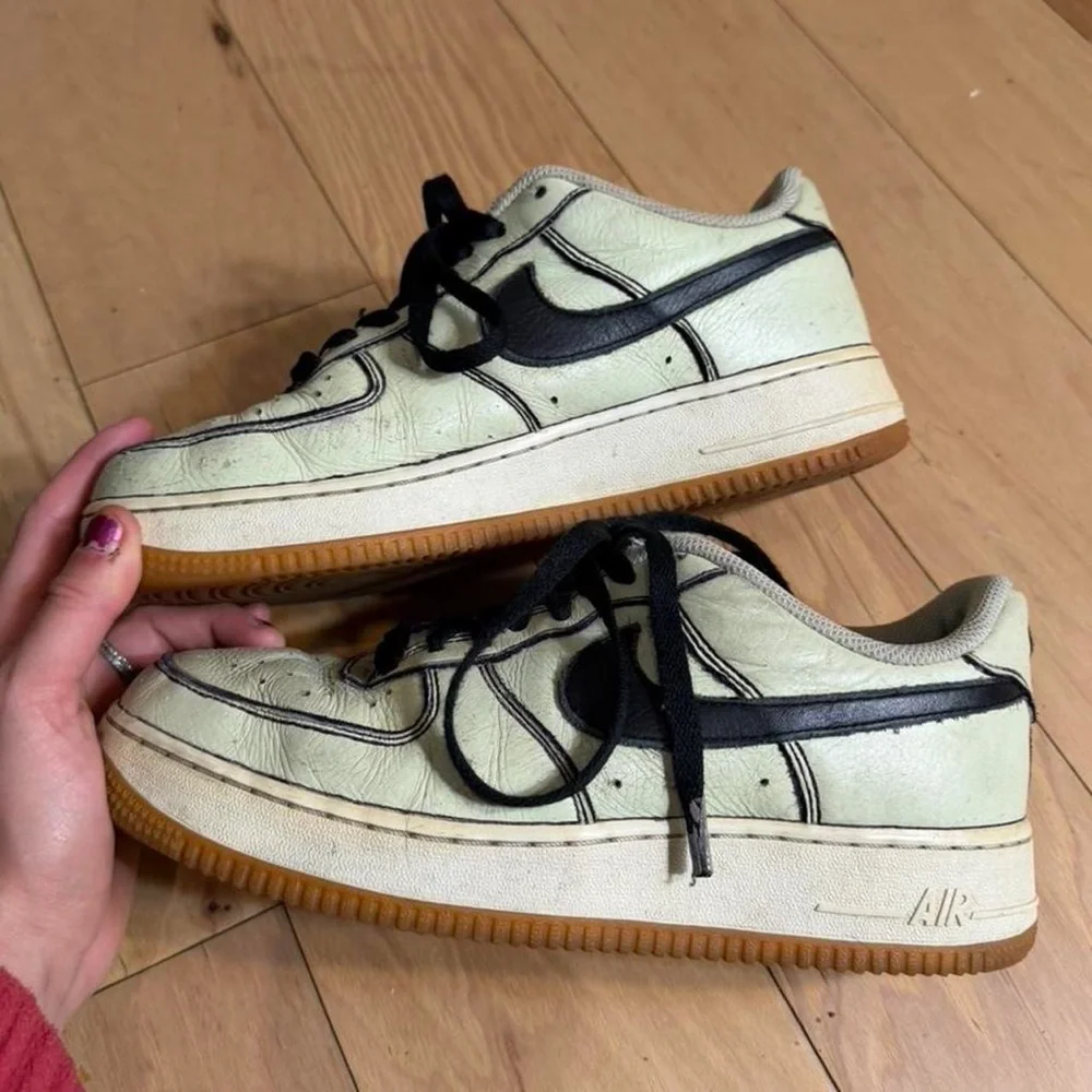 Nike Cream and Black Sneakers